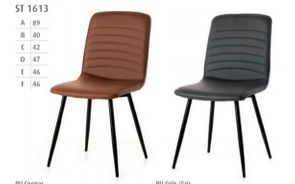 1613-Dining chair in PU cognac or grey $ 88