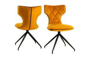 #1808 Dining chair in yellow stoff $156
