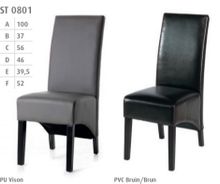 0801-Black or grey polyurethane leather dining chair $ 99