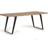 Dining table from acacia wood and metal legs 205x100x77 cm $891