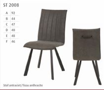 #2008 Dining chair in anthracite stof $ 142