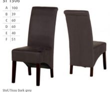 1506-Stoff dining chair in dark grey $ 108