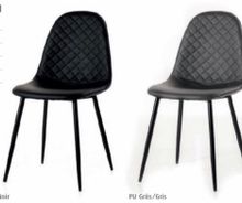 1701-Dining chair in PU leather in grey or black $ 60