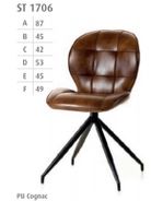 #1706 Dining chair in PU cognac $ 152