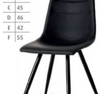 1804-Dining chair in black PU leather $ 84