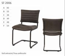 #2006 Dining chair in anthracite stof $ 118