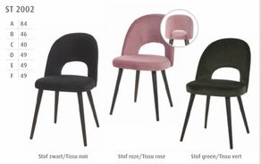 #2002 Dining chair in stof black,rose or green $ 99