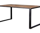 Metal frame dining table and solid acacia wood 180x90x76 cm $747