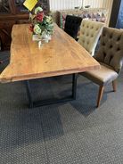 Acacia dining table with organic edges220 cm $ 695