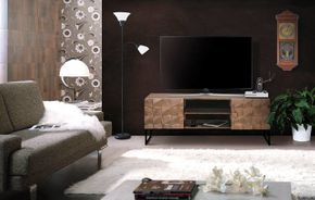 #6731 Solid acacia wood tv stand 55x140x40 cm $ 860