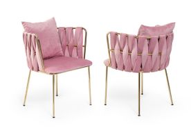 Diego pink velvet dining chair $264