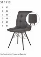 #1919 Dining chair in anthracite stof $ 140
