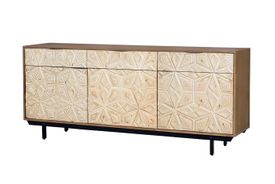 3 door,3 drawers sideboard in mango wood 80x183x42 cm $1666