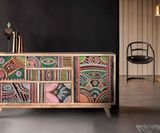 Pharaonic sideboard with wooden legs 55x100x32 cm $679