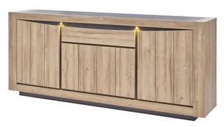 Nelson sideboard with LED lights 240x48x101H cm $722