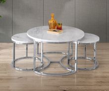 OLLIN SILVER marble top coffee table $990