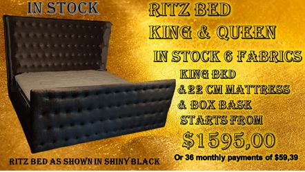 RITZ BEDS SHINY BLACK