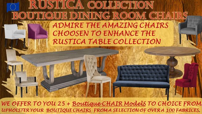 RUSTIC COLLECTION Tables CHAIRS LOGO EN