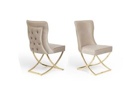 Retro cream velvet chair $ 209