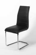 #0906 PVC dining chair with chrome legs $106