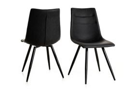 #1804 Dining chair in black PU $89