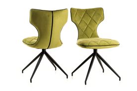 #1808 Dining chair in green stoff $156