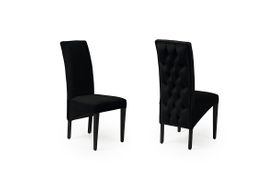 Rinas black velvet dining chair $143