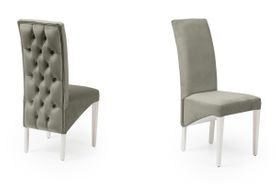 Rinas light grey velvet dining chair $143